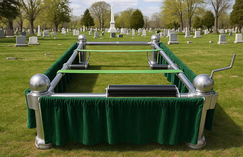 Casket lowering device