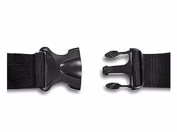 Straps for stretcher with plastic buckle