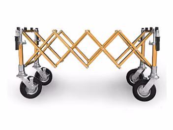 Scissors coffin trolley, PREMIUM, gold