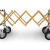 Scissors coffin trolley, PREMIUM, gold