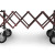 Scissors coffin trolley, PREMIUM, brown
