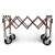 Scissors coffin trolley, PREMIUM, brown, PLATFORM