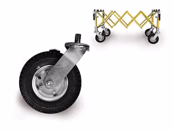 CASTOR Wheel for scissor trolley – Large 22 cm, with Brake