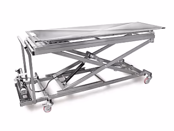 Hydraulic trolley with foot pump