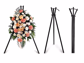 Wreath Flower Stand, black, 140cm