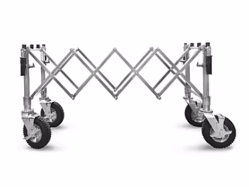 Scissors coffin trolley, STANDARD, silver