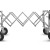 Scissors coffin trolley, STANDARD, silver