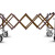 Scissors trolley - small wheels, brown COMPACT