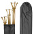 Flower Stand Cover - large, black