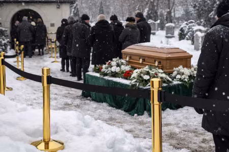 Winter Ceremony Without Chaos: How Retractable Tape Barrier Posts Help Organize Funerals in Snow and Difficult Conditions
