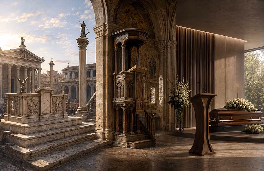 From the Roman Rostra to the Crematorium Chapel – A Cultural History of the Funeral Lectern
