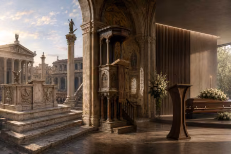 From the Roman Rostra to the Crematorium Chapel – A Cultural History of the Funeral Lectern